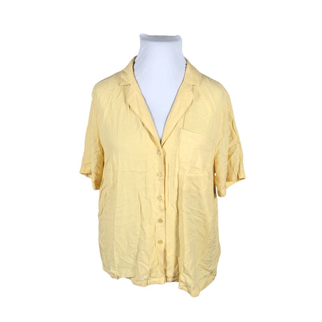 Unisex Lindex - Lühikeste käistega pluus, suurus 44 - Kollane ()