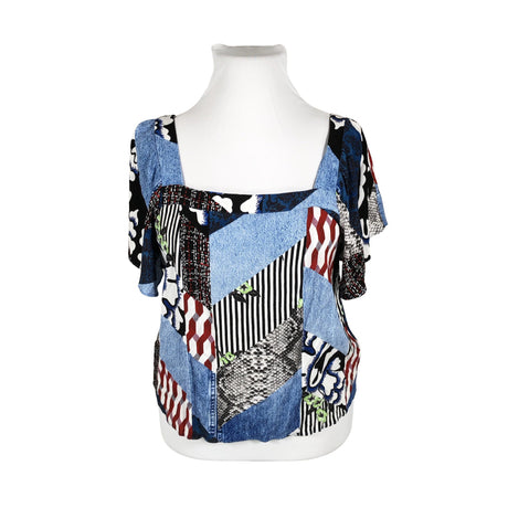 Unisex Desigual - Lühikeste käistega pluus, suurus 44 - Sinine ()