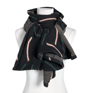 Unisex NOSH - Õhuke sall, suurus Maxi - Must (1)