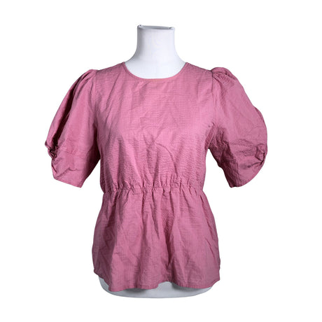 Unisex Gestuz - Lühikeste käistega pluus, suurus 40 - Heleroosa ()