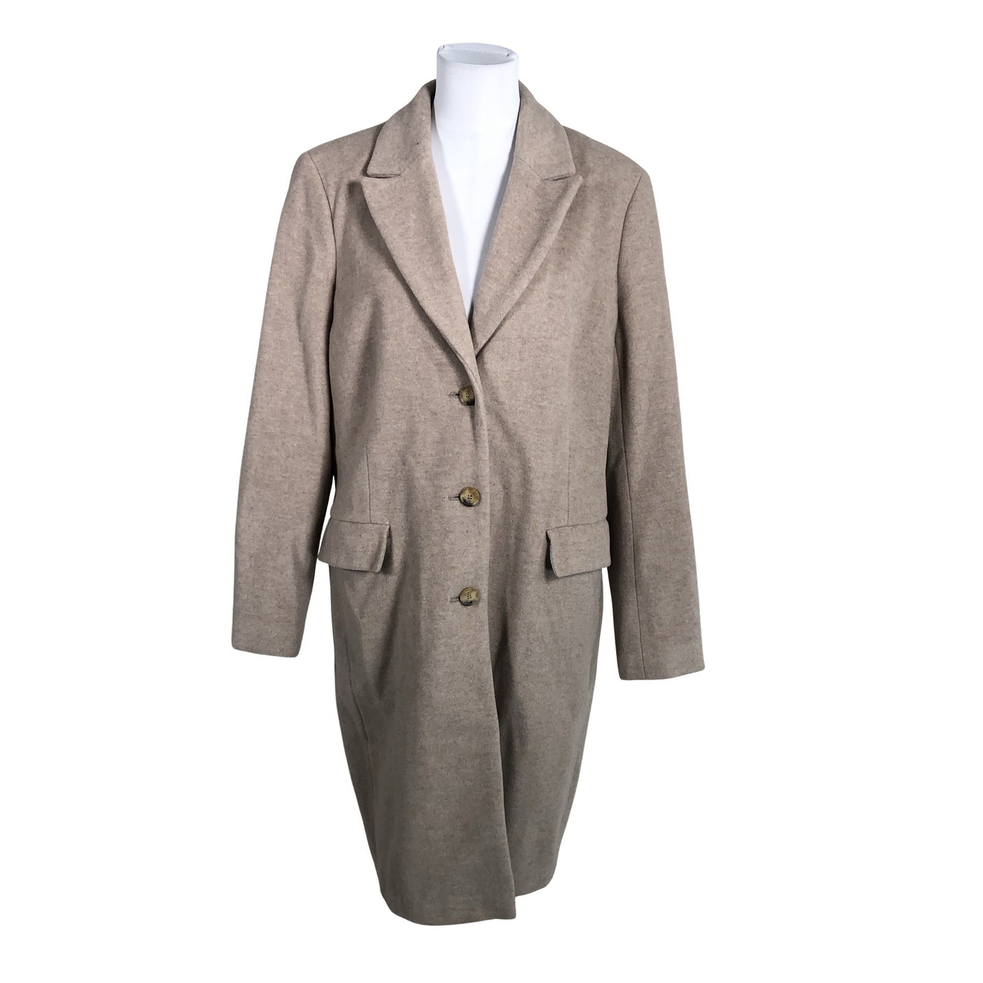 Unisex Ouì - Villane mantel, suurus 44 - Beige (1)