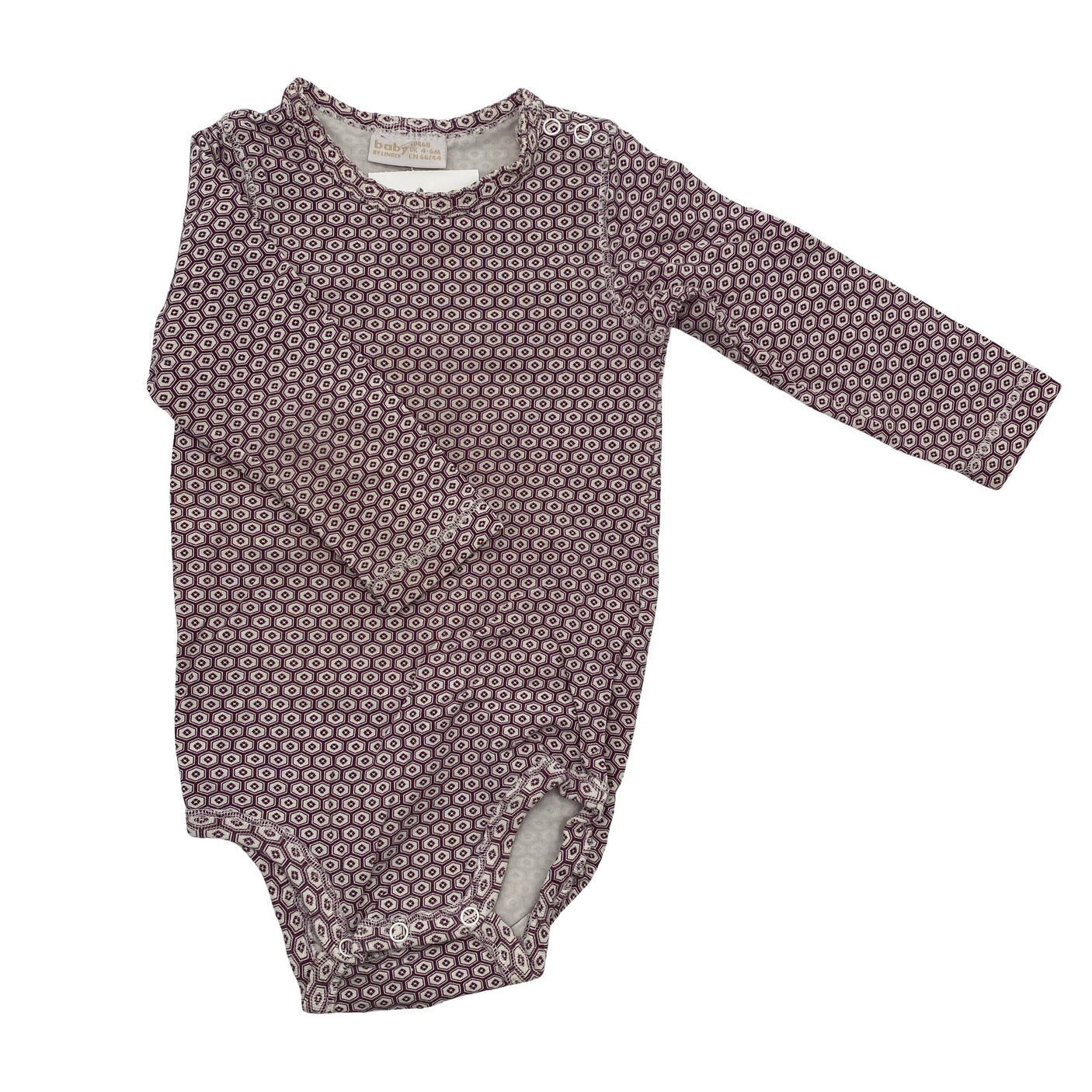 Unisex Lindex - Bodi, suurus 62 - 68 - Lilla (1)