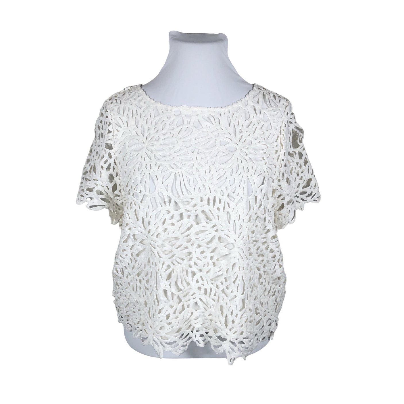 Unisex s.Oliver - Lühikeste käistega pluus, suurus 42 - Valge (1)