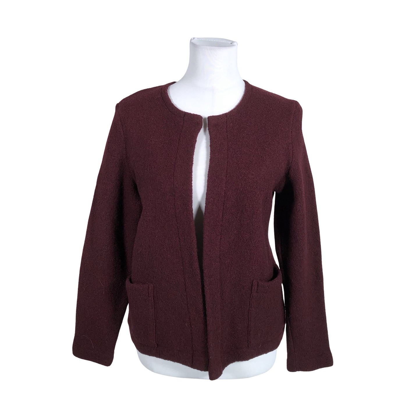 Unisex Aino - Kardigan, suurus 36 - Veinipunane (1)