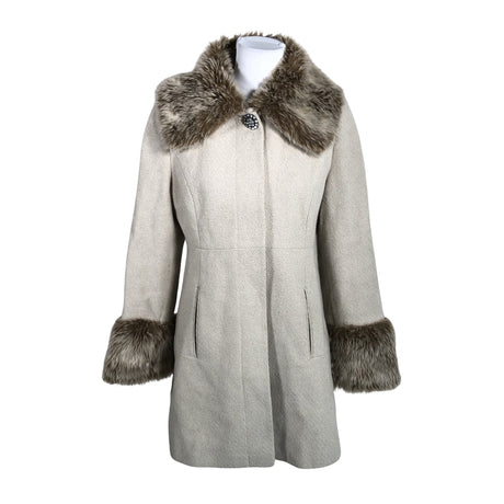 Unisex Miss Selfridge - Villane mantel, suurus 42 - Beige ()