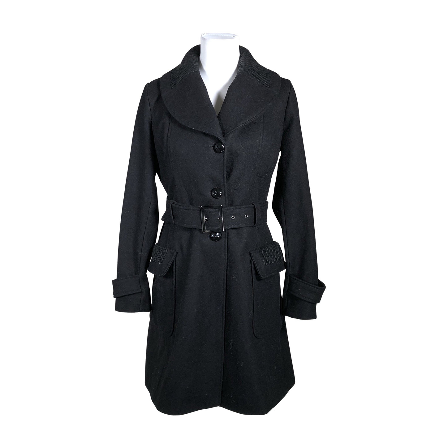 Unisex Guess - Villane mantel, suurus 36 - Must (1)