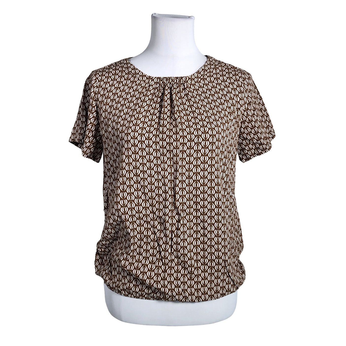 Unisex Gerry Weber - Lühikeste käistega pluus, suurus 36 - Pruun (1)