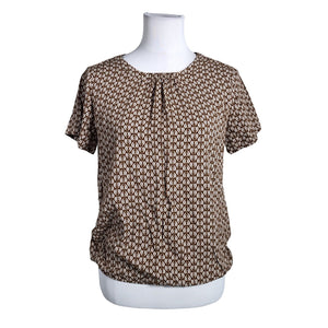 Unisex Gerry Weber - Lühikeste käistega pluus, suurus 36 - Pruun (1)