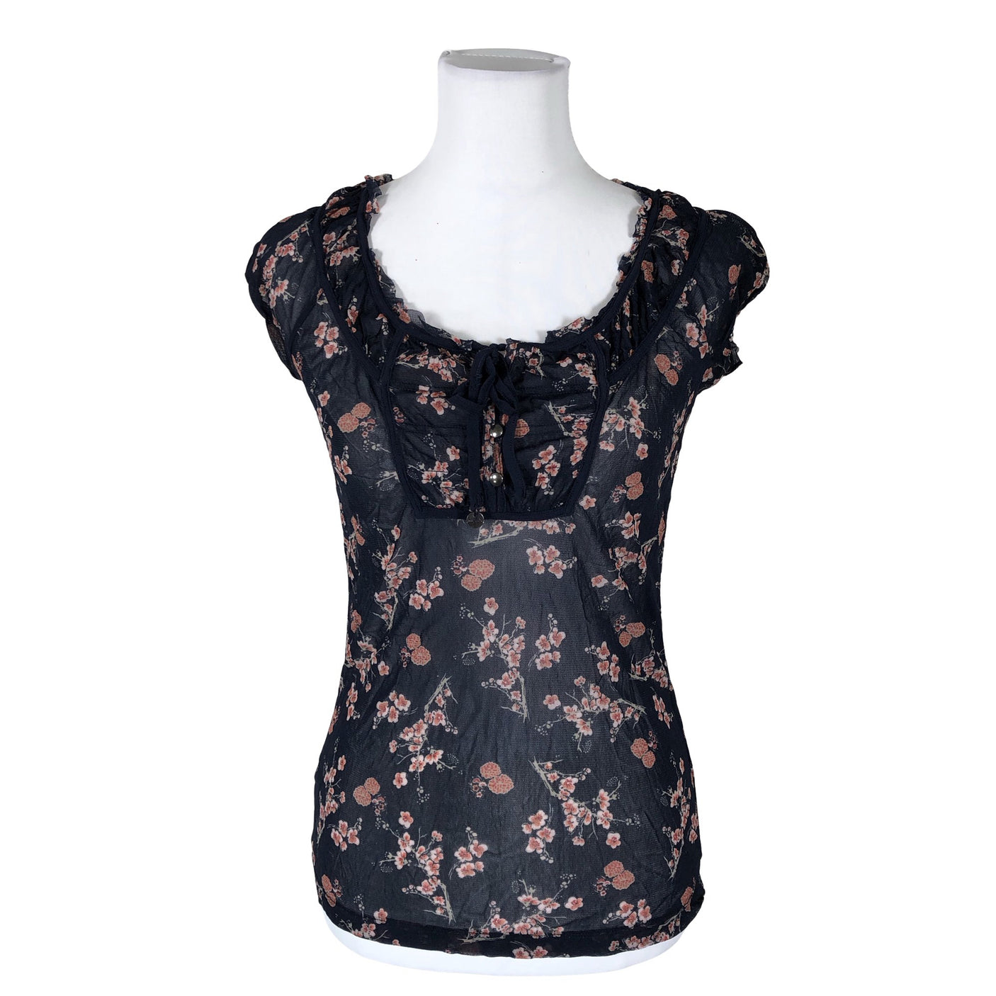 Unisex Mexx - Lühikeste käistega pluus, suurus 40 - Sinine (1)