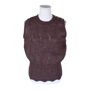 Unisex Holly & Whyte by Lindex - Kootud vest, suurus 36 - Veinipunane (1)