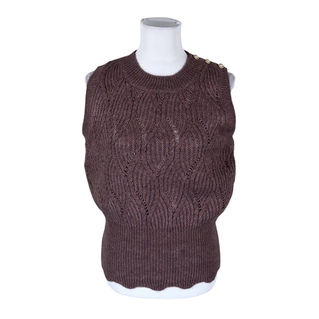 Unisex Holly & Whyte by Lindex - Kootud vest, suurus 36 - Veinipunane ()