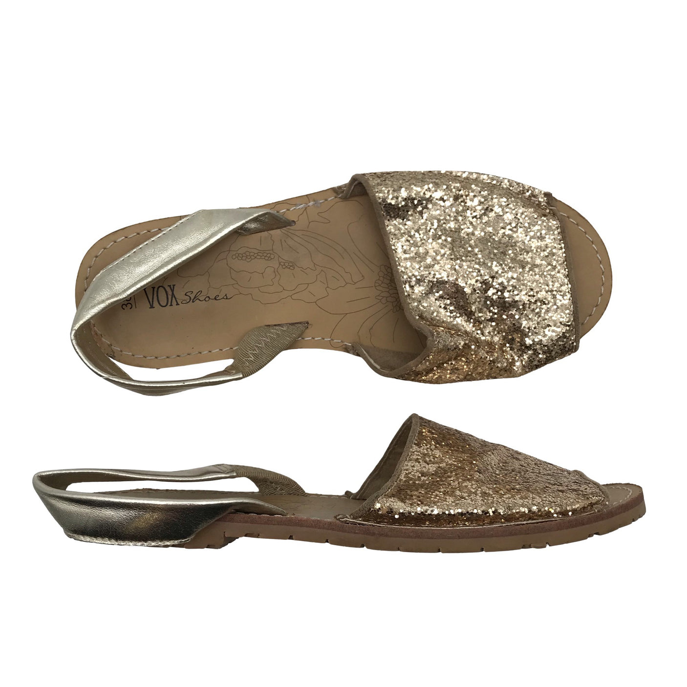 Unisex Vox Shoes - Rihmikud, suurus 38 - Kuld (1)
