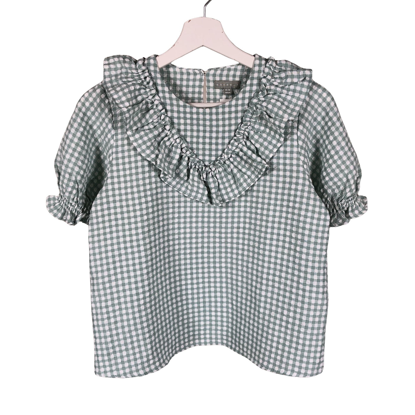 Unisex Coconut - Lühikeste käistega pluus, suurus 158 - 164 - Roheline (1)