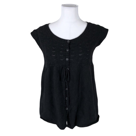 Unisex Benetton - Kootud vest, suurus 40 - Must ()