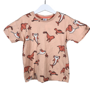 Unisex Lindex - T-särk, suurus 110 - 116 - Heleroosa (1)