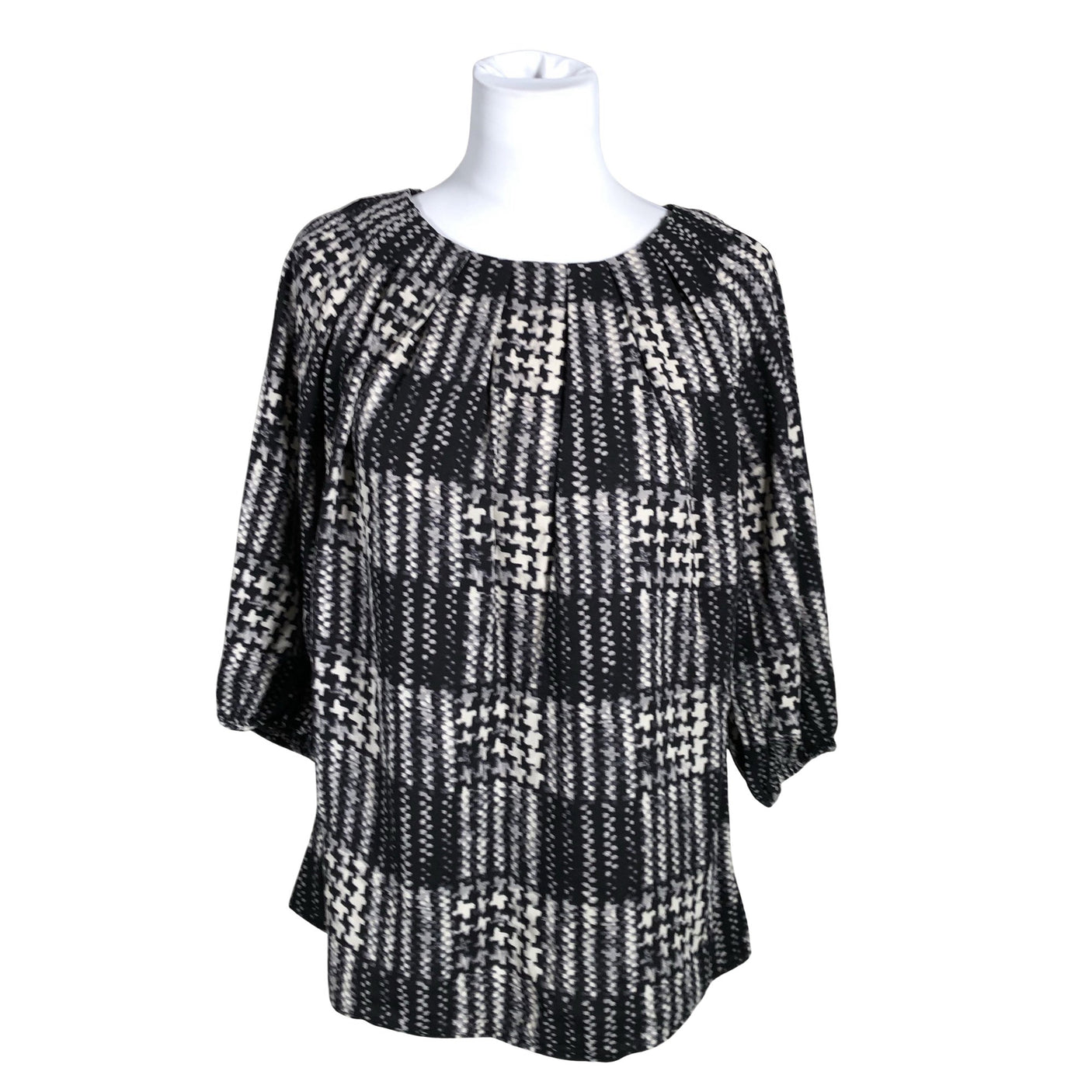 Unisex Ril's - Lühikeste käistega pluus, suurus 38 - Must (1)