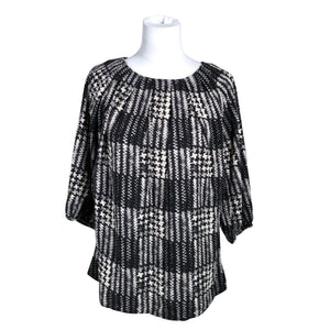 Unisex Ril's - Lühikeste käistega pluus, suurus 38 - Must (1)