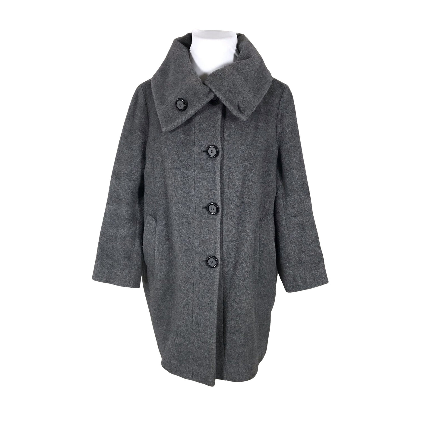 Unisex Manuela Conti - Villane mantel, suurus 44 - Hall (1)
