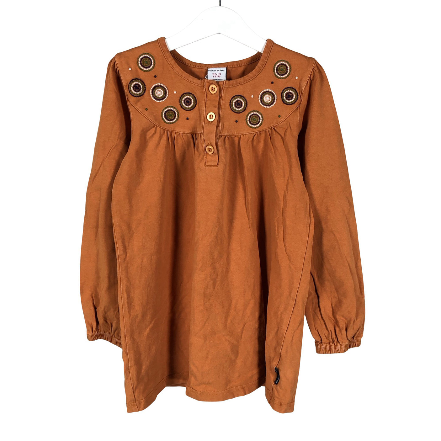 Unisex Polarn O. Pyret - Trikotaažist tuunika, suurus 122 - 128 - Oranž (1)