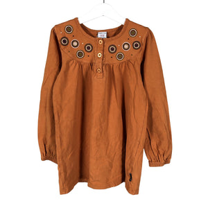 Unisex Polarn O. Pyret - Trikotaažist tuunika, suurus 122 - 128 - Oranž (1)