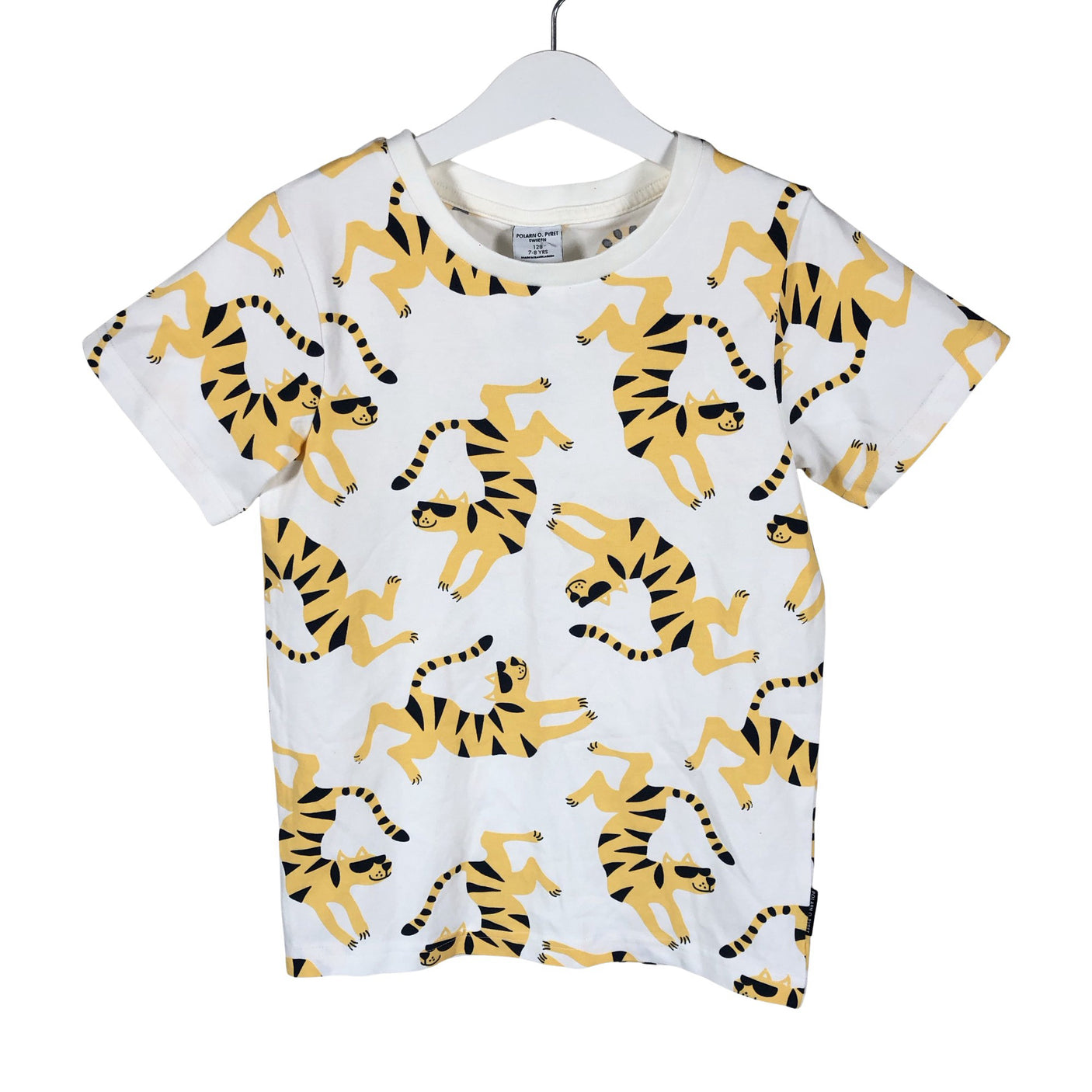 Unisex Polarn O. Pyret - T-särk, suurus 128 - 134 - Valge (1)