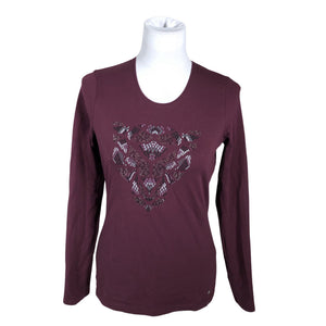 Unisex Gerry Weber - Trikotaažist pluus, suurus 38 - Veinipunane (1)