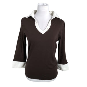 Unisex Global - Trikotaažist pluus, suurus 40 - Pruun (1)