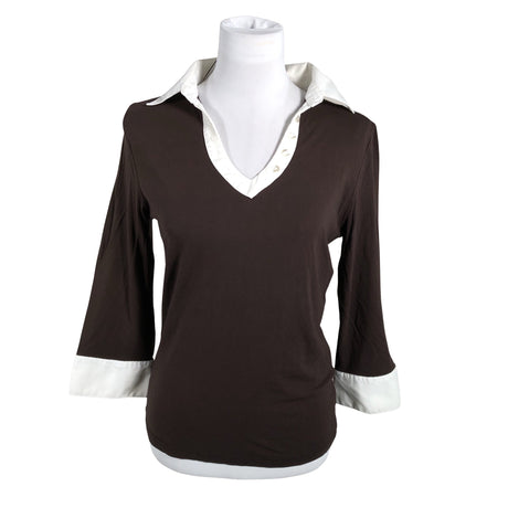 Unisex Global - Trikotaažist pluus, suurus 40 - Pruun ()