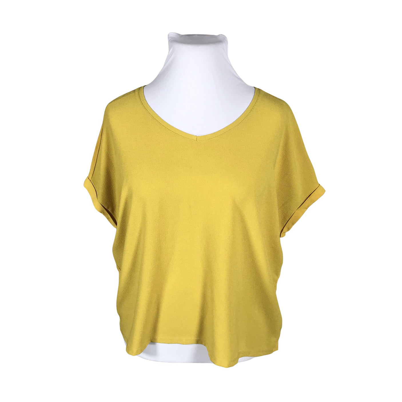 Unisex Opus - Lühikeste käistega pluus, suurus 42 - Kollane (1)