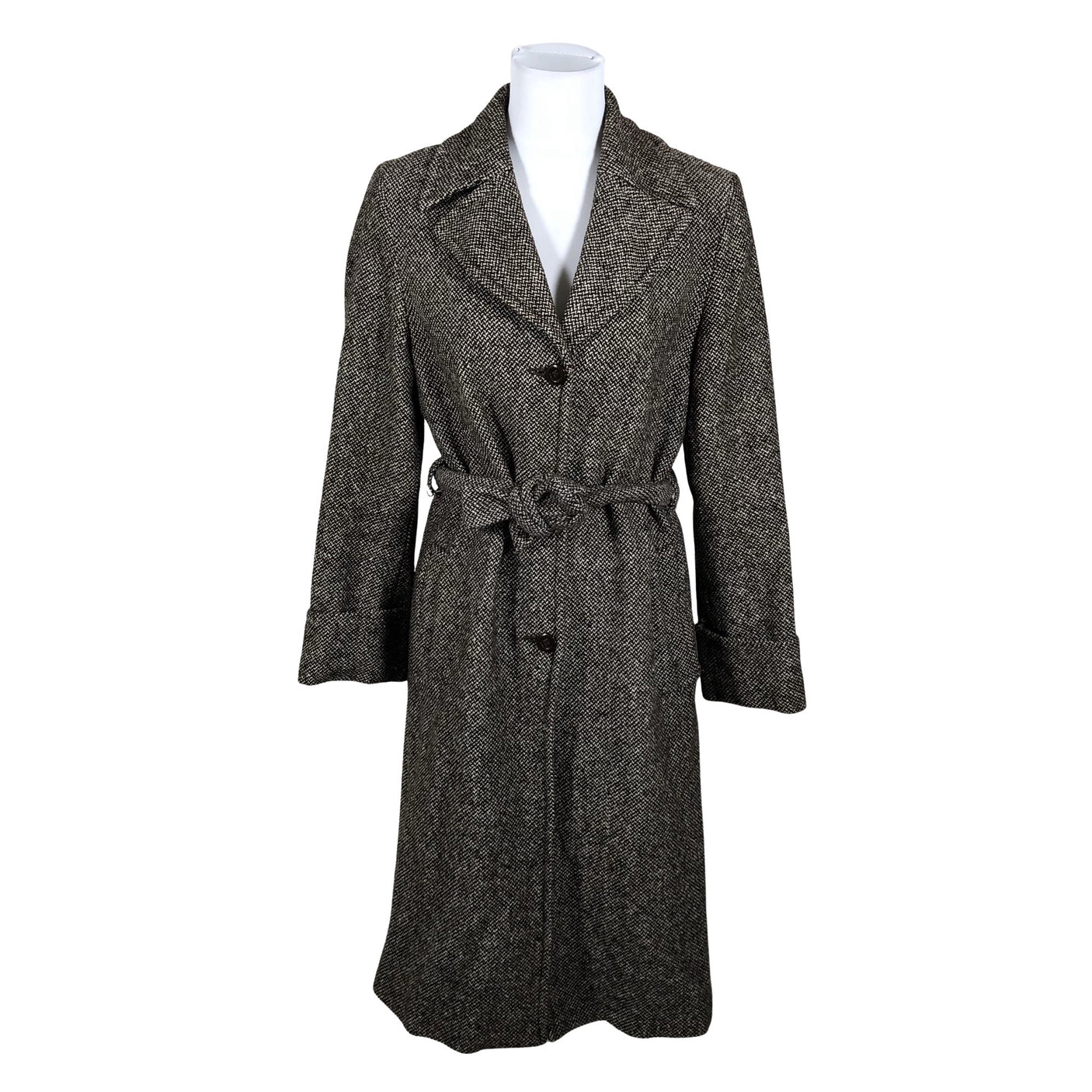 Unisex Benetton - Villane mantel, suurus 36 - Pruun (1)