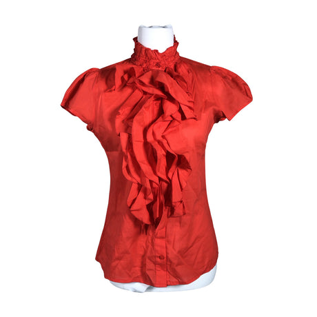 Unisex Saint Tropez - Lühikeste käistega pluus, suurus 34 - Punane ()
