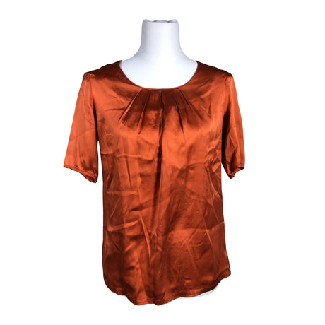 Unisex Andiata - Lühikeste käistega pluus, suurus 34 - Oranž ()