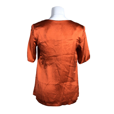 Unisex Andiata - Lühikeste käistega pluus, suurus 34 - Oranž (2)