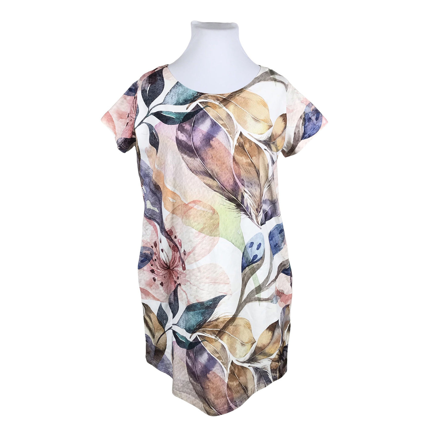 Unisex Blaa - Trikotaažist kleit, suurus 42 - Looduslik valge (1)