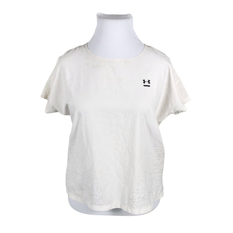 Unisex Under Armour - Spordisärk, lühikesed käised, suurus 46 - Looduslik valge ()