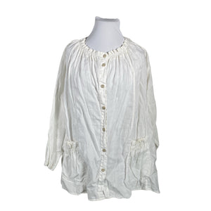 Unisex Bohéme - Mitteveniv tuunika, suurus 52 - Valge (1)