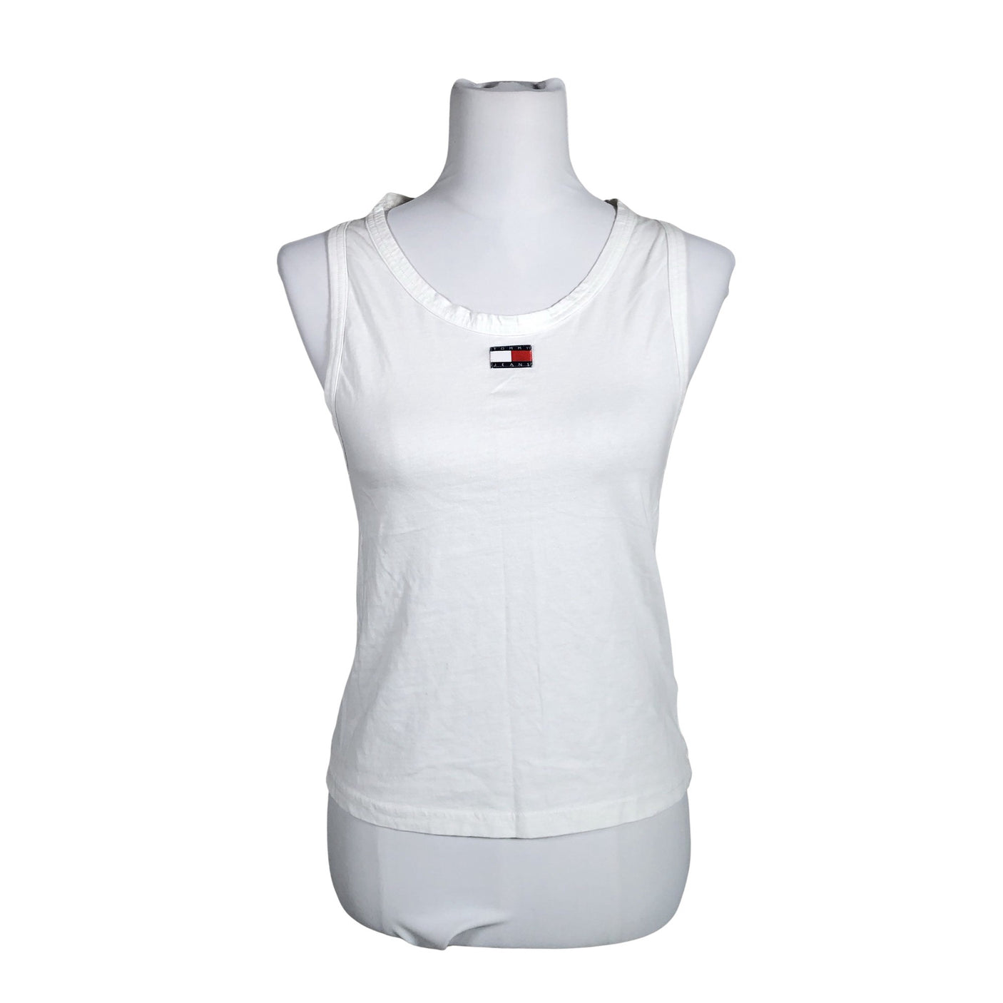 Unisex Tommy Jeans (Tommy Hilfiger) - Trikotaažist topp, suurus 40 - Valge (1)
