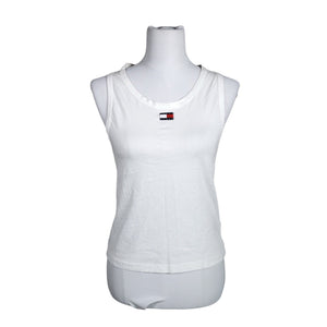 Unisex Tommy Jeans (Tommy Hilfiger) - Trikotaažist topp, suurus 40 - Valge (1)