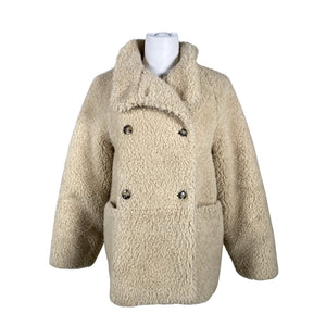 Unisex &Other Stories - Kunstkarusnahast mantel, suurus 34 - Beige (1)