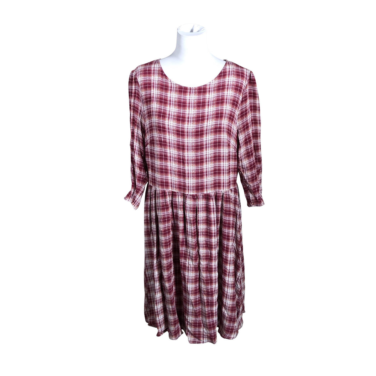 Unisex Tom Tailor - Mitteveniv kleit, suurus 42 - Veinipunane (1)