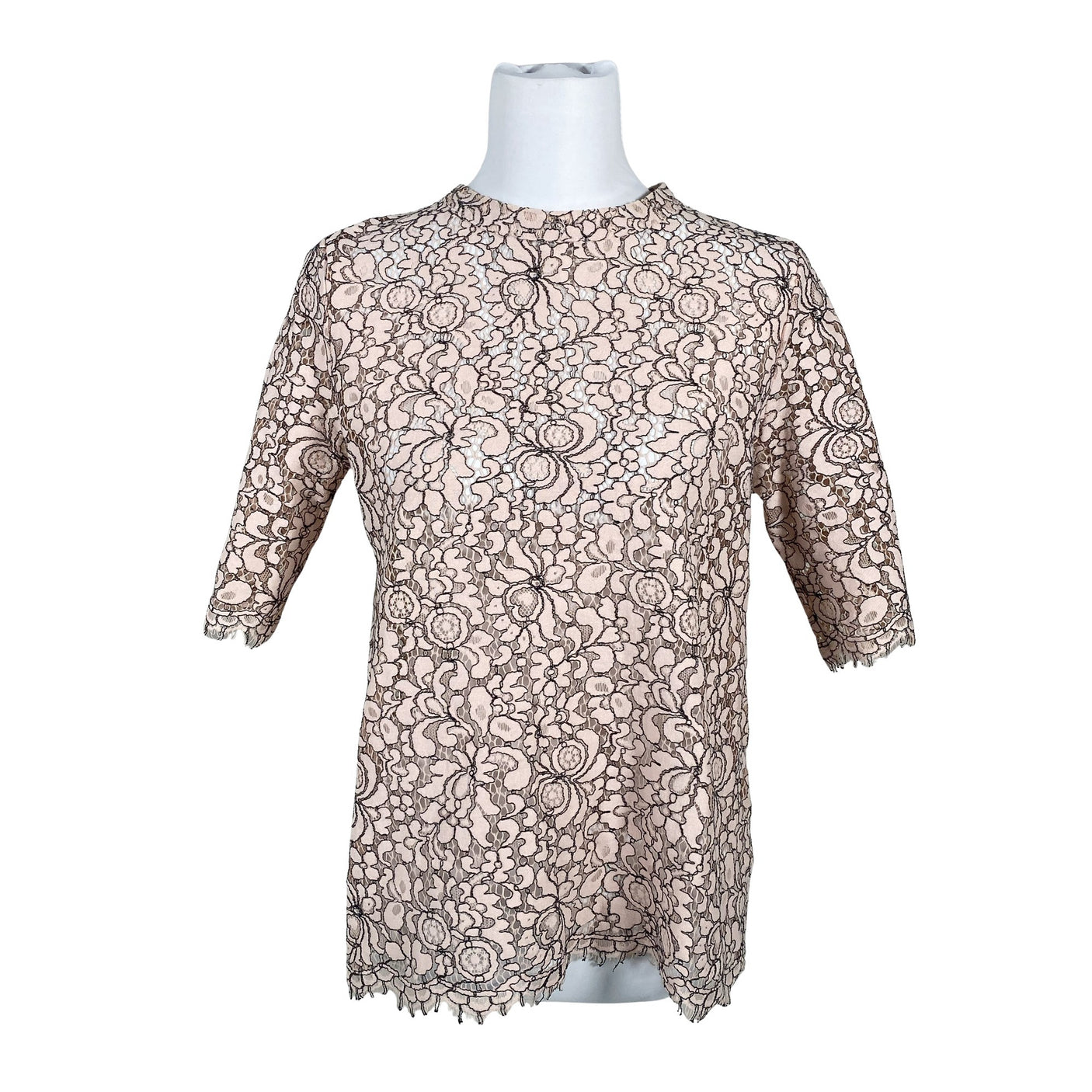 Unisex Kaffe - Lühikeste käistega pluus, suurus 40 - Heleroosa (1)
