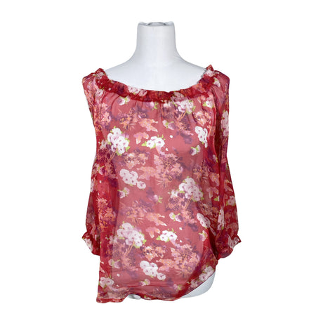 Unisex Your Face - Lühikeste käistega pluus, suurus 40 - Punane ()