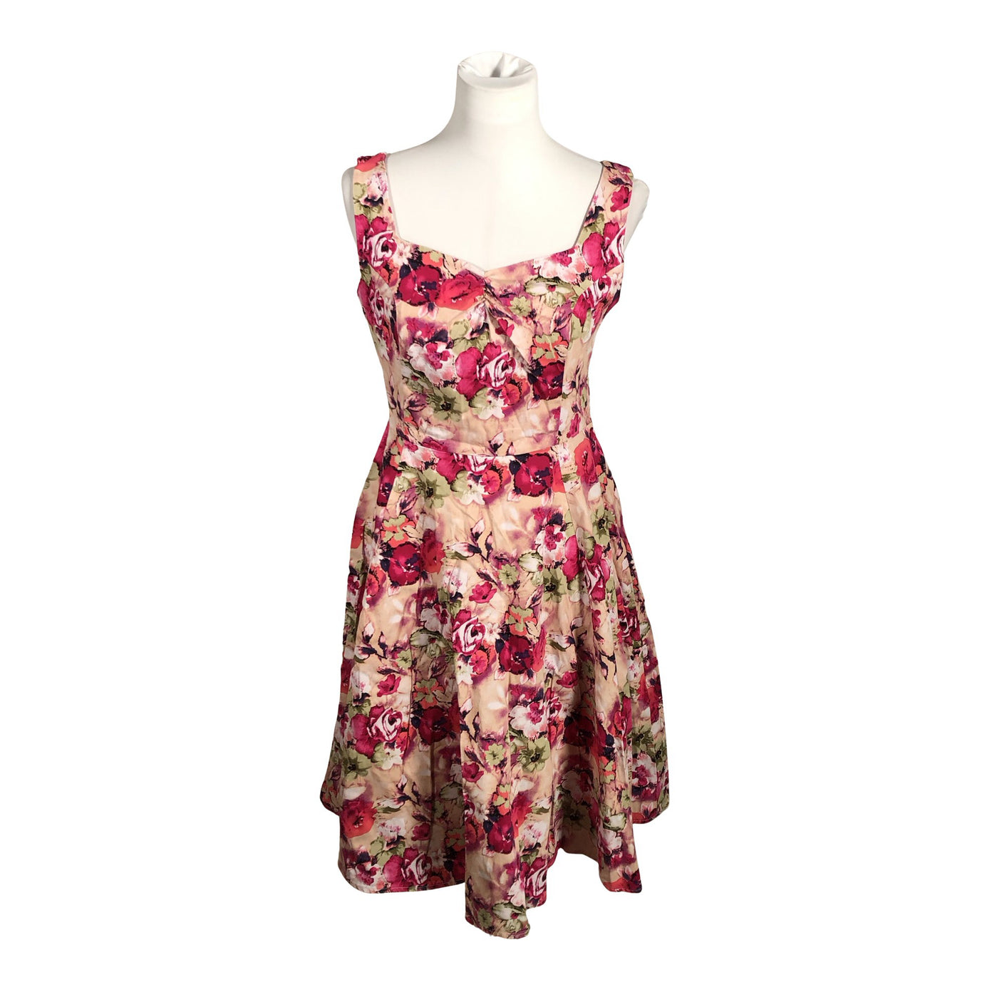 Unisex Hearts & Roses - Mitteveniv kleit, suurus 42 - Roosa (1)