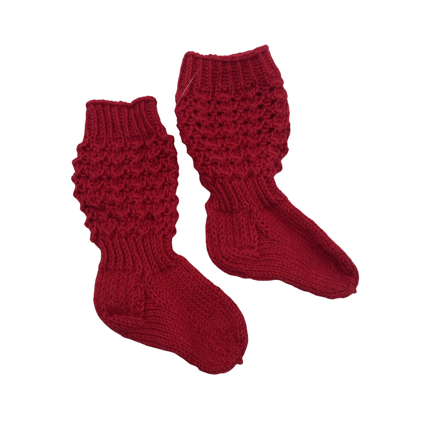 Unisex Handmade - Villased sokid, suurus 22 - Punane (1)