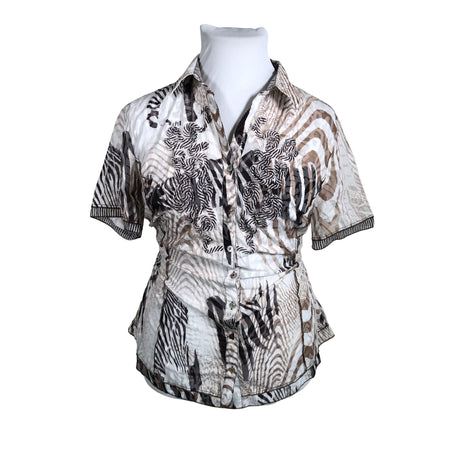 Unisex Bonita - Lühikeste käistega pluus, suurus 46 - Beige ()