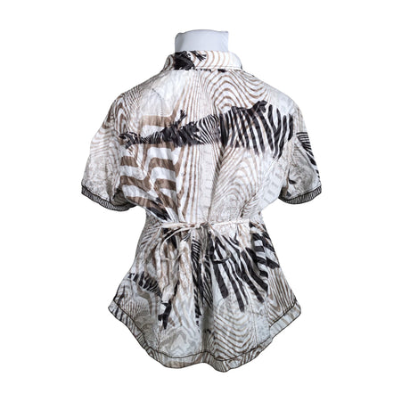 Unisex Bonita - Lühikeste käistega pluus, suurus 46 - Beige (2)