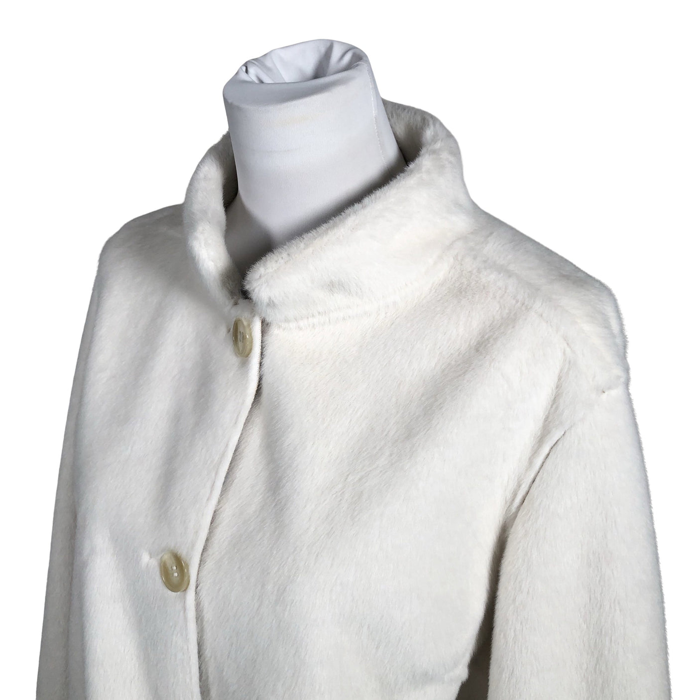 Unisex Rich & Royal - Kunstkarusnahast mantel, suurus 40 - Valge (2)