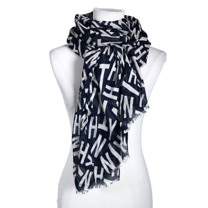 Unisex Tommy Hilfiger - Õhuke sall, suurus Maxi - Sinine (1)