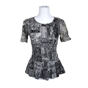 Unisex Karen Millen - Lühikeste käistega pluus, suurus 38 - Hall (1)