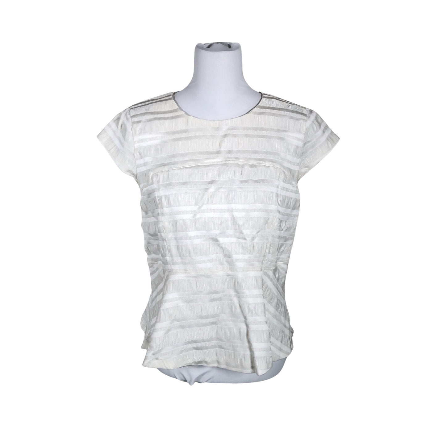 Unisex Style Butler - Lühikeste käistega pluus, suurus 40 - Looduslik valge (1)